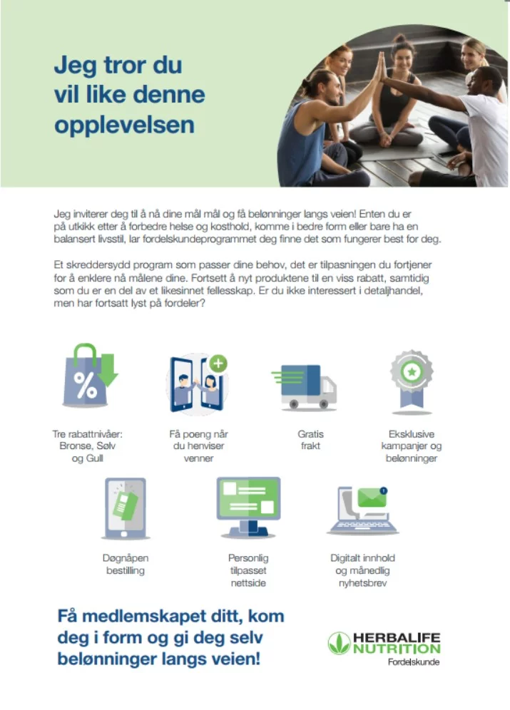 Herbalife fordelskunde Herbalife fordelskunde